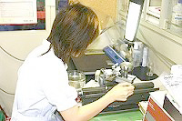 病理組織標本作製の様子