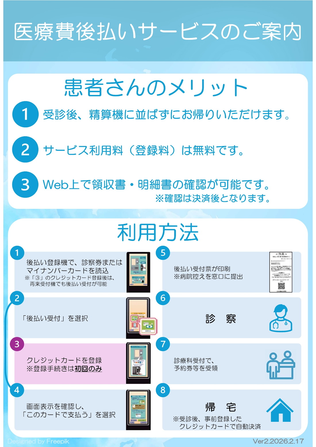 医療費後払いサービスのご案内（PDF）