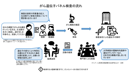 がん遺伝子パネル検査の流れ説明画像